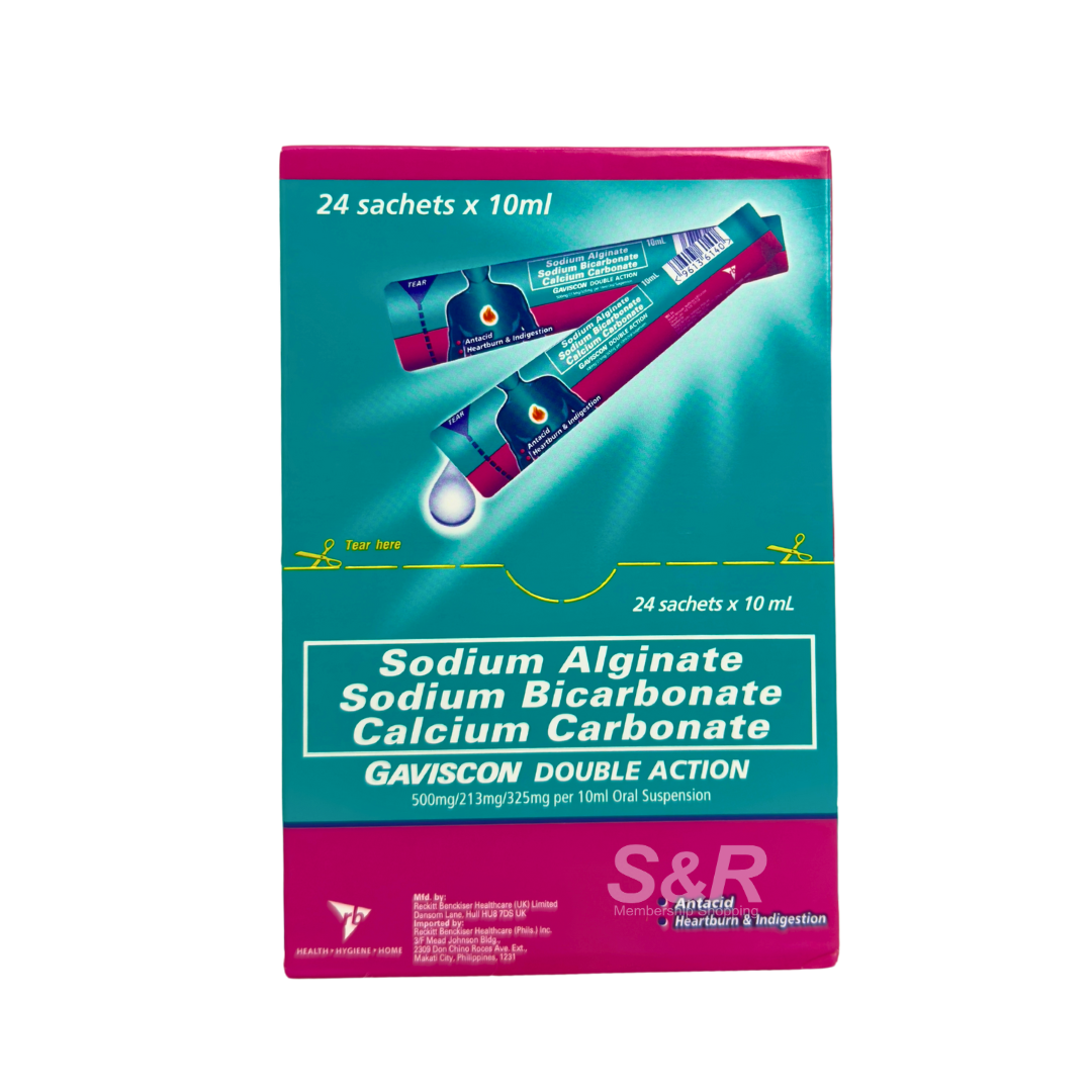 Gaviscon Double Action 24 Sachets x 10mL Gaviscon Double Action 24 Sachets x 10mL